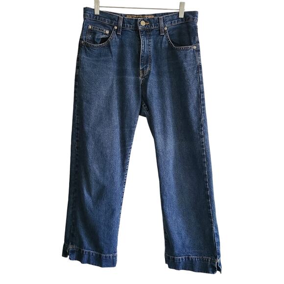 EDWIN JEANS Wide Leg Crop 100% Cotton Jeans ED-866‎ 5415 Women’s 30* - Picture 1 of 11